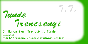 tunde trencsenyi business card